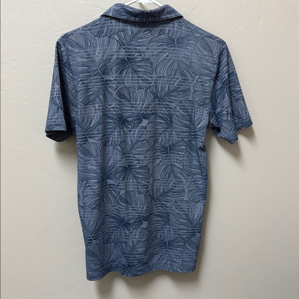 Travis Mathew Navy Leaf Print Polo - Picture 5 of 5